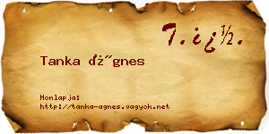 Tanka Ágnes névjegykártya